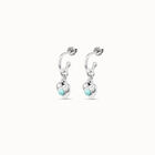 Hoop earrings with turquoise murano glass