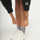 Black elastic thread bracelet with heart