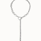 Collar largo ba&ntilde;ado en plata de ley de eslabones