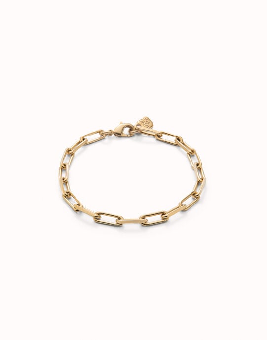 Pulsera con eslabones gandes ba&ntilde;ada en oro 18k