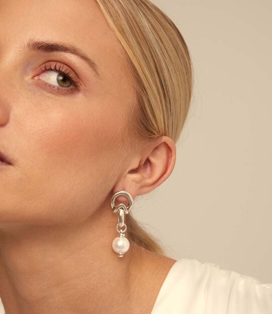 EarRing EndPearl, Silver, large