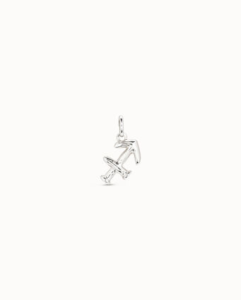 Charm placcato argento Sterling a forma di segno sagittario