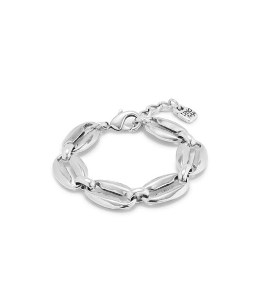 Sterling silver-plated link bracelet