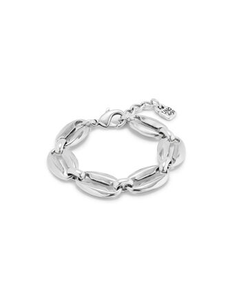 Sterling silver-plated bracelet with oval links