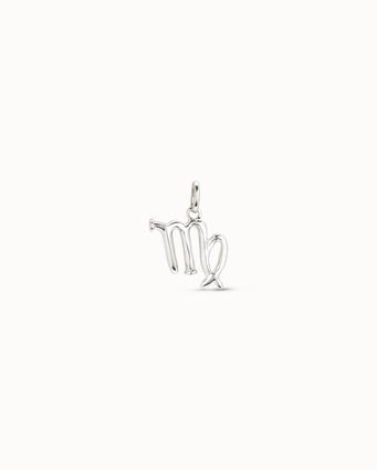 Charm placcato argento Sterling a forma di segno vergine