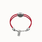 Double pink leather birthstone bracelet with eye