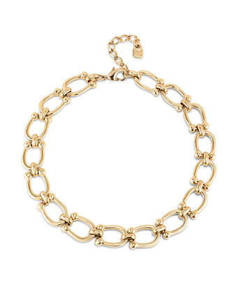 18K gold-plated necklace with medium sized links