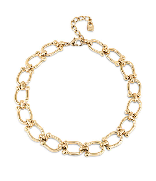 18K gold-plated necklace with medium sized links