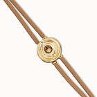 Double cream leather birthstone bracelet with eye