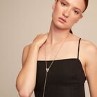 Long adjustable chain necklace with two hearts