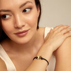 Double strand leather bracelet with a butterfly