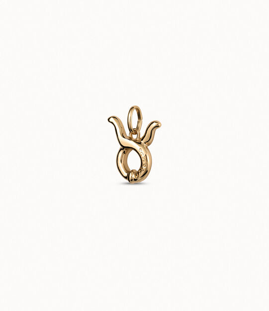 Charm placcato oro 18k a forma di segno toro