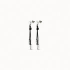 Drop leather earrings