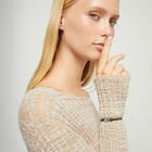 Brown elastic thread bracelet with heart