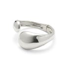 Bangle bracelet with two irregular drops