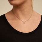 Round shaped Charm with a blue crystal