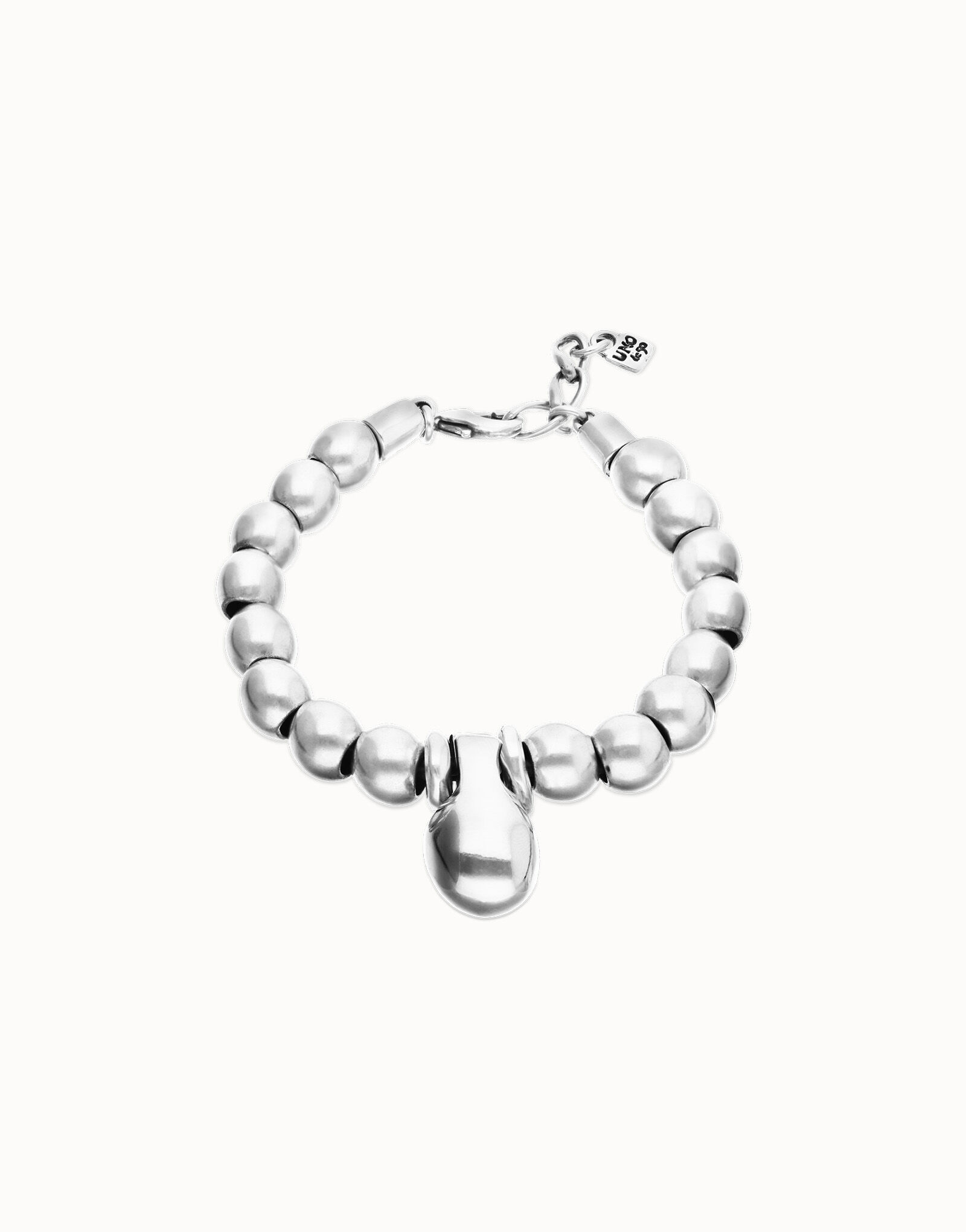 Short beaded necklace with medium and a large sphere | UNOde50 Canada
