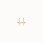 Dragonfly shaped earrings with topaz