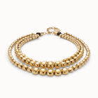 Collar triple edici&oacute;n limitada con bolas ba&ntilde;adas en oro 18k