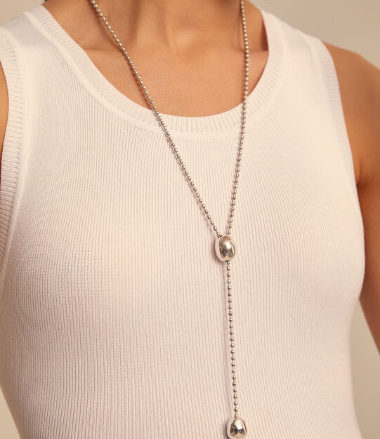 Collana lunga in argento dorato satinato - Unoaerre - Store