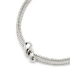 Multi-strand necklace with two intertwined drops