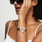 Multi strand leather bracelet with a heart
