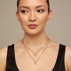 Long pendant chain necklace with crystals