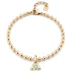 Beaded charm anklet