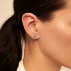 Sterling silver-plated earrings with crystal