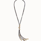 leather cord long necklace