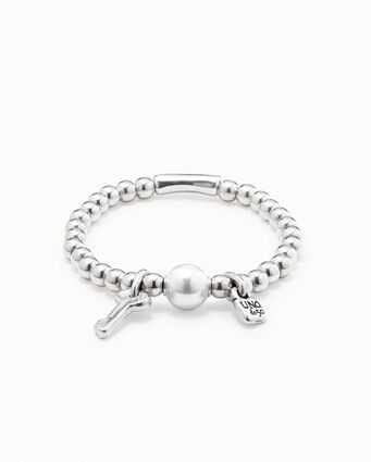 Bracciale placcato argento Sterling con perla