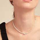 Choker necklace with white cubic zirconia