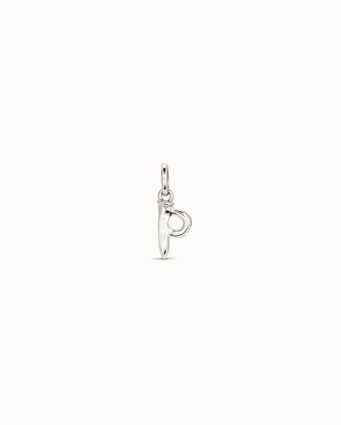 Sterling silver-plated letter P charm