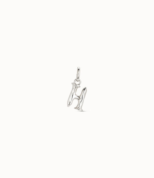 Charme plaqué argent avec lettre H