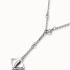 Long chain pendant necklace with manta ray