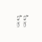 Drop earrings with a central pearl