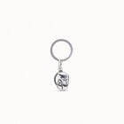 Sterling silver-plated helmet key-ring