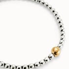 Beaded short necklace with larger central bead
