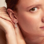 Drop earrings with white cubic zirconia