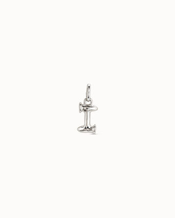 Charm placcato argento Sterling a forma di lettera I