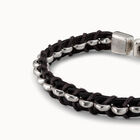 Braided leather bracelet with clasp