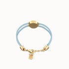 Double blue leather birthstone bracelet with eye