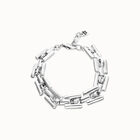 Link bracelet with cylindrical pieces