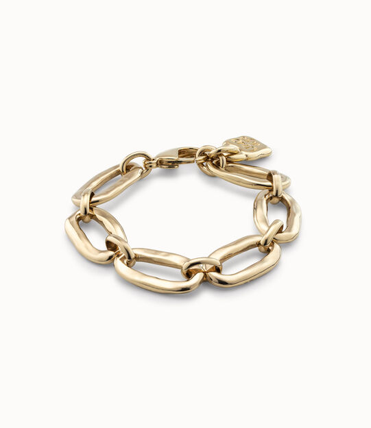 18K gold-plated oval link bracelet