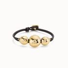 Leather bracelet with three large beads