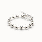 Pulsera de cadena ba&ntilde;ada en plata de ley