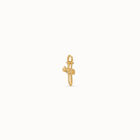 Charm de piercing ba&ntilde;ado en oro de 18k con forma de cruz