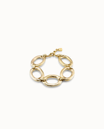 18K gold-plated bracelet with large links