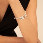 Beaded stretch bracelet with a dragonfly charm