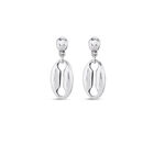 Link shape drop earrings
